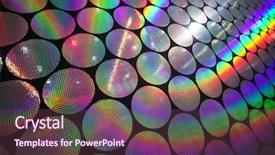  Presentation with holographic - Cool new presentation theme with circular holographic patterns backdrop and a tawny brown colored foreground