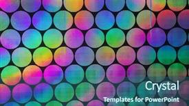  Presentation with holographic - Slides consisting of circular holographic patterns background and a ocean colored foreground