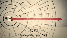  Presentation with abstract business - PPT theme enhanced with circular maze with red background and a  colored foreground