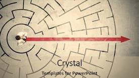  Presentation with business abstract - Presentation design featuring circular maze with red background and a  colored foreground