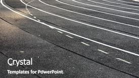  Presentation with weather - Beautiful presentation featuring circular motion - all-weather stadium running track backdrop and a dark gray colored foreground