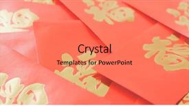  Presentation with chinese - Beautiful slides featuring circular motion - chinese red pocket backdrop and a coral colored foreground