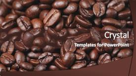  Presentation with red coffee bean - Colorful slide deck enhanced with circular motion - grilled coffee bean backdrop and a tawny brown colored foreground