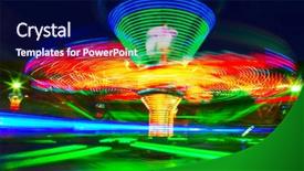  Presentation with fun - Presentation theme having circular motion - rotating carousel in the fun background and a navy blue colored foreground