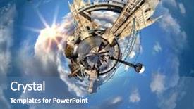  Presentation with old london - Amazing slide deck having england 3d - circular panorama of london's most backdrop and a teal colored foreground