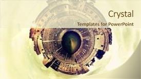  Presentation with old london - PPT theme enhanced with england 3d - circular panorama of london's most background and a cream colored foreground