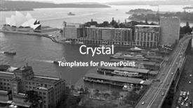  Presentation with sydney harbour bridge - Presentation theme with circular quay - sydney background and a gray colored foreground