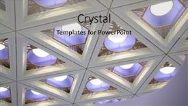  Presentation with lamps - Cool new presentation with circular triangle - ceiling with lamps backdrop and a light gray colored foreground