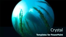  Presentation with wide - Slide deck featuring circular-wide-image-shot background and a navy blue colored foreground