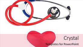  Presentation with cardiovascular - Cool new slide deck with circulatory - stethoscope and a heart symbol backdrop and a coral colored foreground