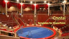  Presentation with circus - Presentation theme enhanced with circus arena 2 background and a tawny brown colored foreground