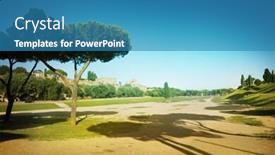  Presentation with circus - Slide deck with circus maximus background and a teal colored foreground