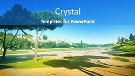  Presentation with circus - Slide deck featuring circus maximus background and a teal colored foreground