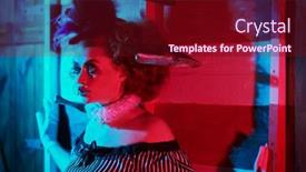  Presentation with circus - PPT layouts having circus-performer-in-a-clown background and a wine colored foreground