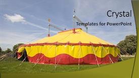  Presentation with circus - Cool new theme with circus tent backdrop and a light blue colored foreground