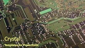  Presentation with mother board - PPT theme consisting of circut - shot of the back side background and a tawny brown colored foreground