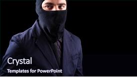  Presentation with black - Audience pleasing PPT theme consisting of cirme humanity - disguise thief against black background backdrop and a  colored foreground