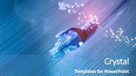  Presentation with cables - Slide set consisting of switches - internet switch network cables background and a teal colored foreground