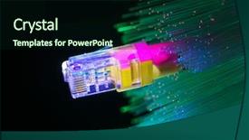  Presentation with optical - Amazing presentation having network cables closeup with fiber backdrop and a wine colored foreground