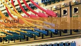  Presentation with ethernet - Cool new PPT theme with  backdrop and a  colored foreground