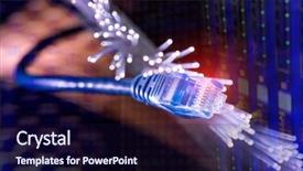  Presentation with fiber - Colorful PPT layouts enhanced with network cables with fiber optical backdrop and a wine colored foreground