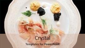  Presentation with cisco - Slide set consisting of cisco vendace fish fillet isolated on black background and a coral colored foreground