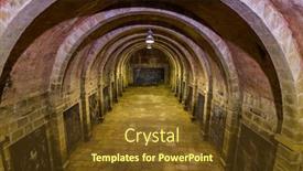  Presentation with village - PPT layouts featuring cistern-in-village-marvao-portugal background and a tawny brown colored foreground