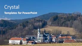  Presentation with czech republic - Presentation theme with cisterscian-monastery-in-vyssi-brod background and a teal colored foreground