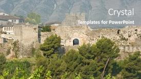  Presentation with albania - Amazing PPT theme having citadel-is-a-impressive-fortress backdrop and a gray colored foreground