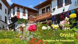  Presentation with european union and turkey - Slide deck with citadel of ankara - ankara turkey background and a tawny brown colored foreground