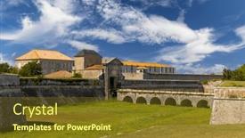  Presentation with maritime - Presentation theme enhanced with citadel-of-saint-martin background and a tawny brown colored foreground