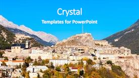  Presentation with old mumbai - Presentation theme with cite - old fortification town briancon background and a light gray colored foreground