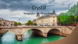  Presentation with paris - Amazing presentation theme having cite - pont saint-michel paris backdrop and a light blue colored foreground