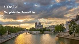  Presentation with notre dame - Cool new PPT layouts with cite - view of notre dame de backdrop and a gray colored foreground