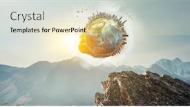  Presentation with cities - Beautiful slides featuring cities-around-the-planet-mixed backdrop and a soft green colored foreground