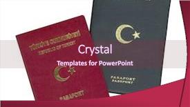  Presentation with old vs new - Presentation theme featuring citizen data - new and old passport republic background and a tawny brown colored foreground