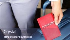  Presentation with cannabis marijuana leaves passport - Amazing presentation having citizen data - woman with suitcase holding passport backdrop and a ocean colored foreground