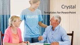  Presentation with board games - Audience pleasing PPT layouts consisting of citizen participation - senior couple playing board games backdrop and a lemonade colored foreground