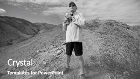  Presentation with mountain water - Colorful PPT theme enhanced with citizen world - determined senior man holding water backdrop and a gray colored foreground