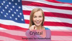  Presentation with people - Slide deck with young citizenship - gesture and people concept background and a coral colored foreground