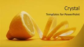  Presentation with skin color natural lavender lemon - Beautiful presentation design featuring citrics - close up of lemon backdrop and a yellow colored foreground