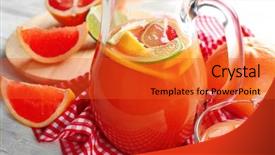 Presentation with citrus - Cool new slide deck with citrics - jar of citrus juice backdrop and a red colored foreground