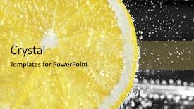  Presentation with under water - Colorful theme enhanced with citrics - lemon slice under water backdrop and a yellow colored foreground