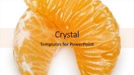  Presentation with orange slice - Presentation enhanced with citrics - mandarin orange citrus fruit slice background and a gold colored foreground