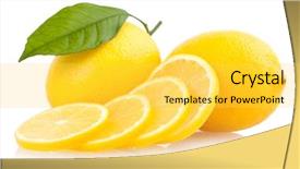  Presentation with helva fresh sliced halva - Amazing presentation theme having citrics - sliced lemons backdrop and a yellow colored foreground