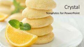  Presentation with cookies - Amazing presentation theme having sour lemons - plate with homemade lemon cookies backdrop and a lemonade colored foreground