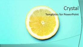  Presentation with skin color natural lavender lemon - Slide deck with sour lemons - slice of delicious fresh lemon background and a arctic colored foreground