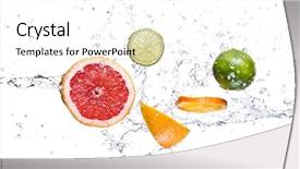  Presentation with fruit splash - Amazing presentation having citrus - fresh fruit with water splash backdrop and a white colored foreground
