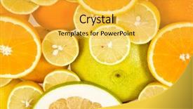  Presentation with risk top view - Slide deck with citrus background surface top view background and a yellow colored foreground