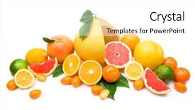  Presentation with citrus - PPT theme having citrus collection background and a white colored foreground